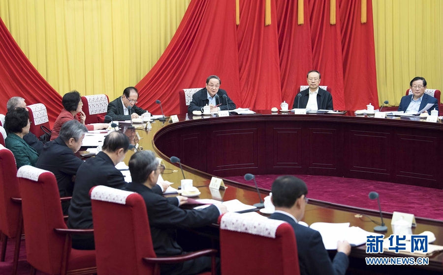 12月22日，全國(guó)政協(xié)主席俞正聲在北京主持召開政協(xié)第十二屆全國(guó)委員會(huì)第六十八次主席會(huì)議。 新華社記者 李濤 攝