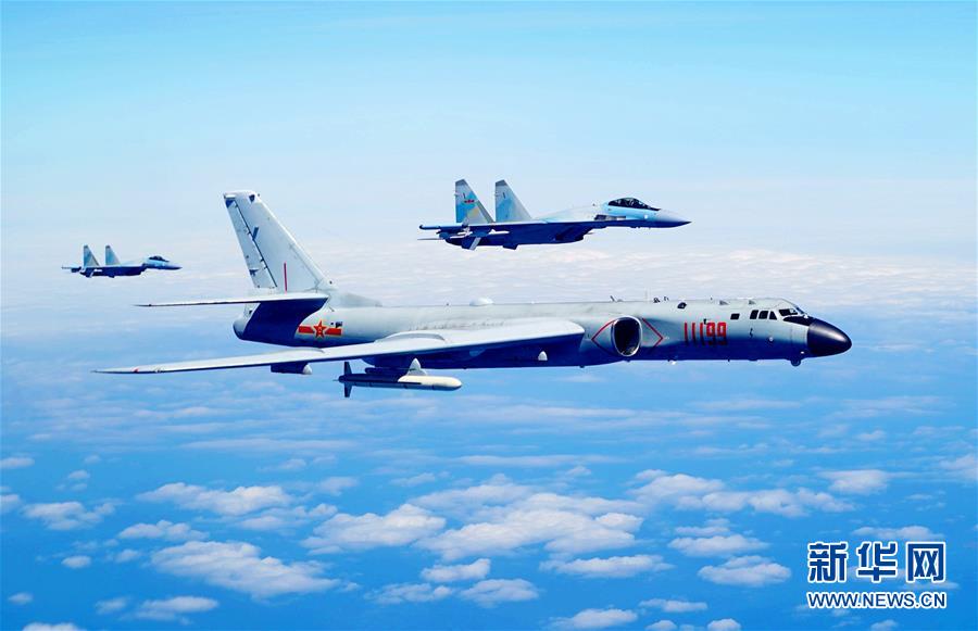 （圖文互動）（1）空軍發(fā)布宣傳片展現(xiàn)殲-20、蘇-35、轟-6K海上新航跡